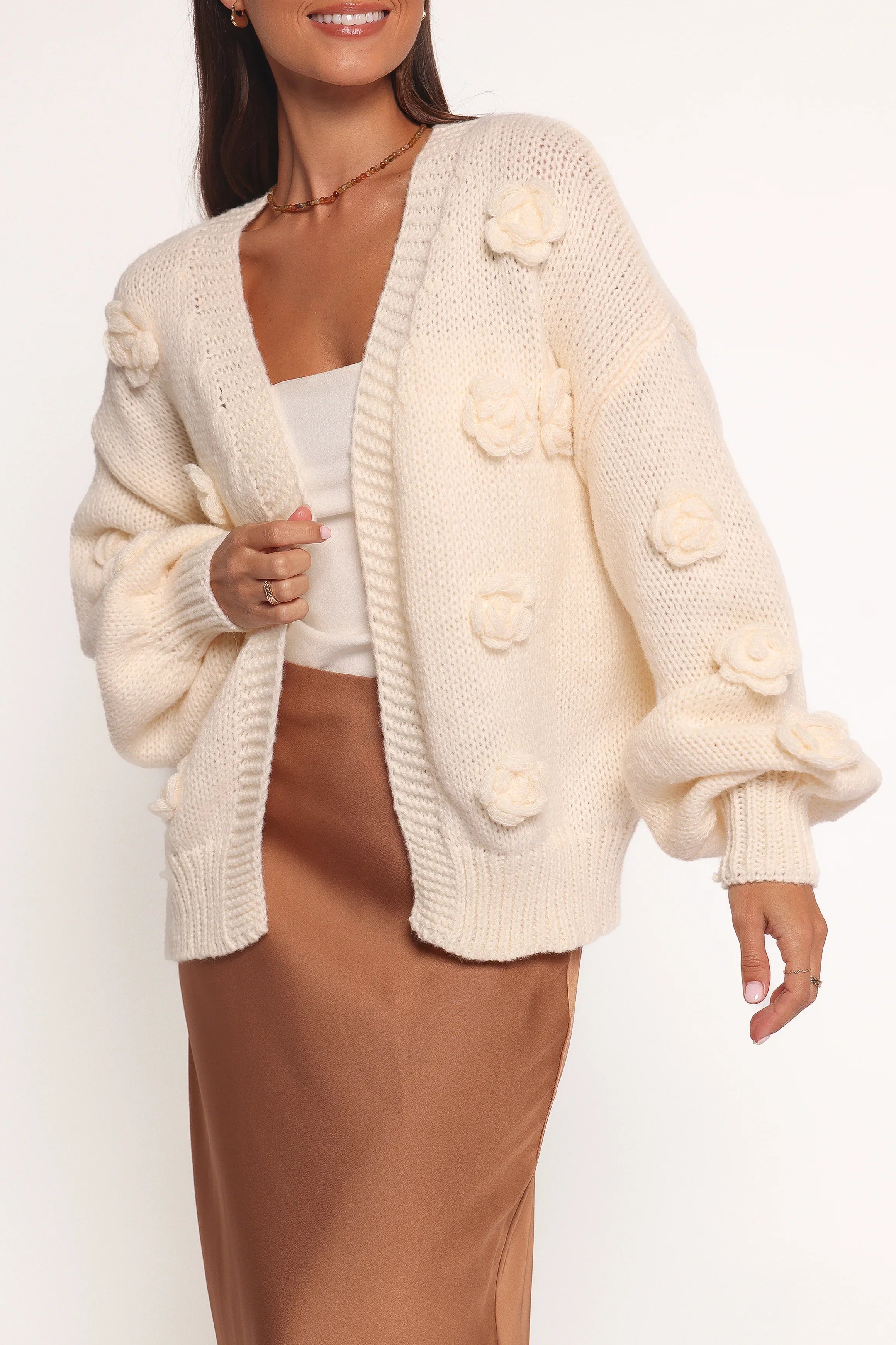 Doralee Rose Cardigan Cream