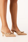 Elio Heels Camel Suede