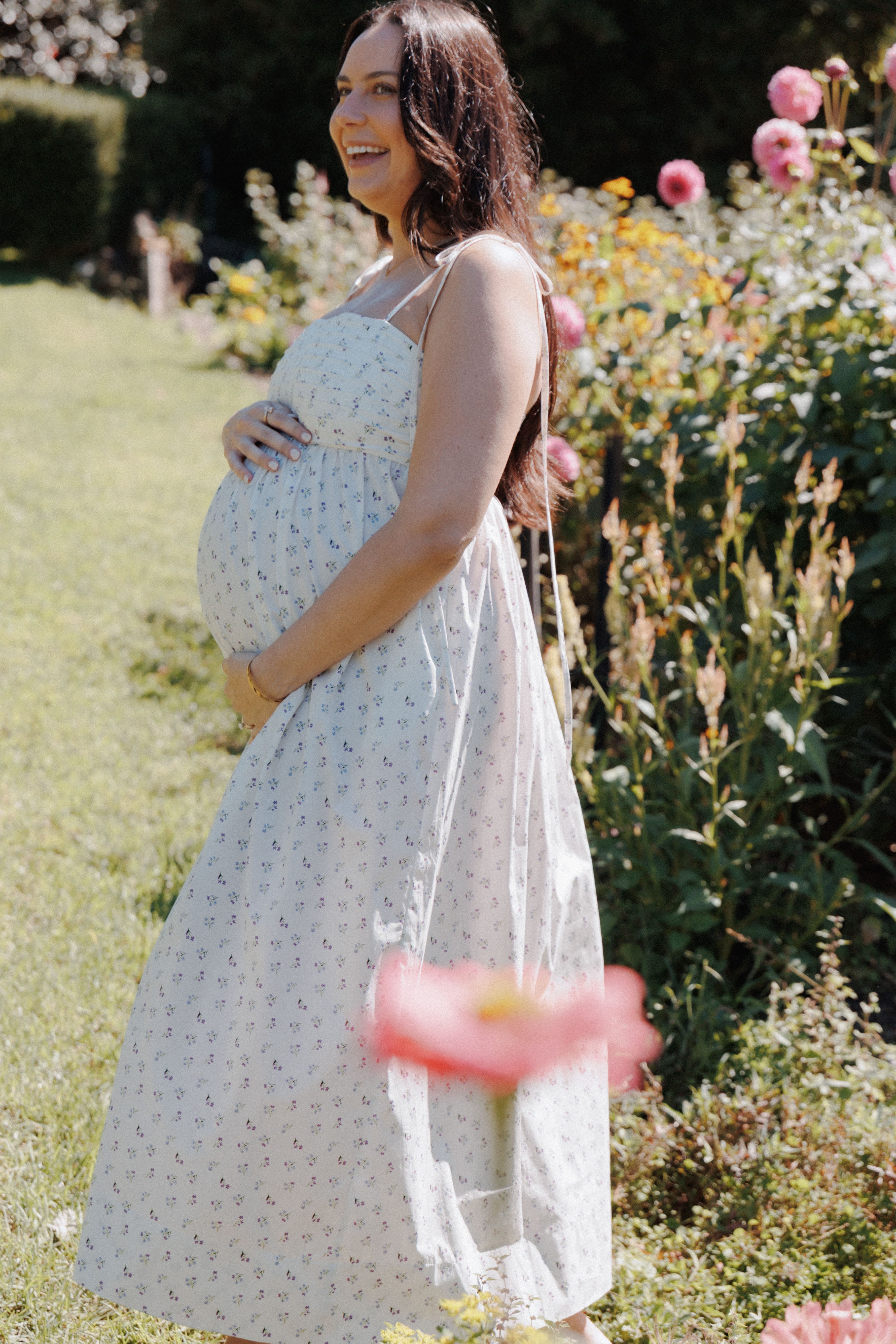 Ashtyn Maxi Dress Purple Ditsy Floral