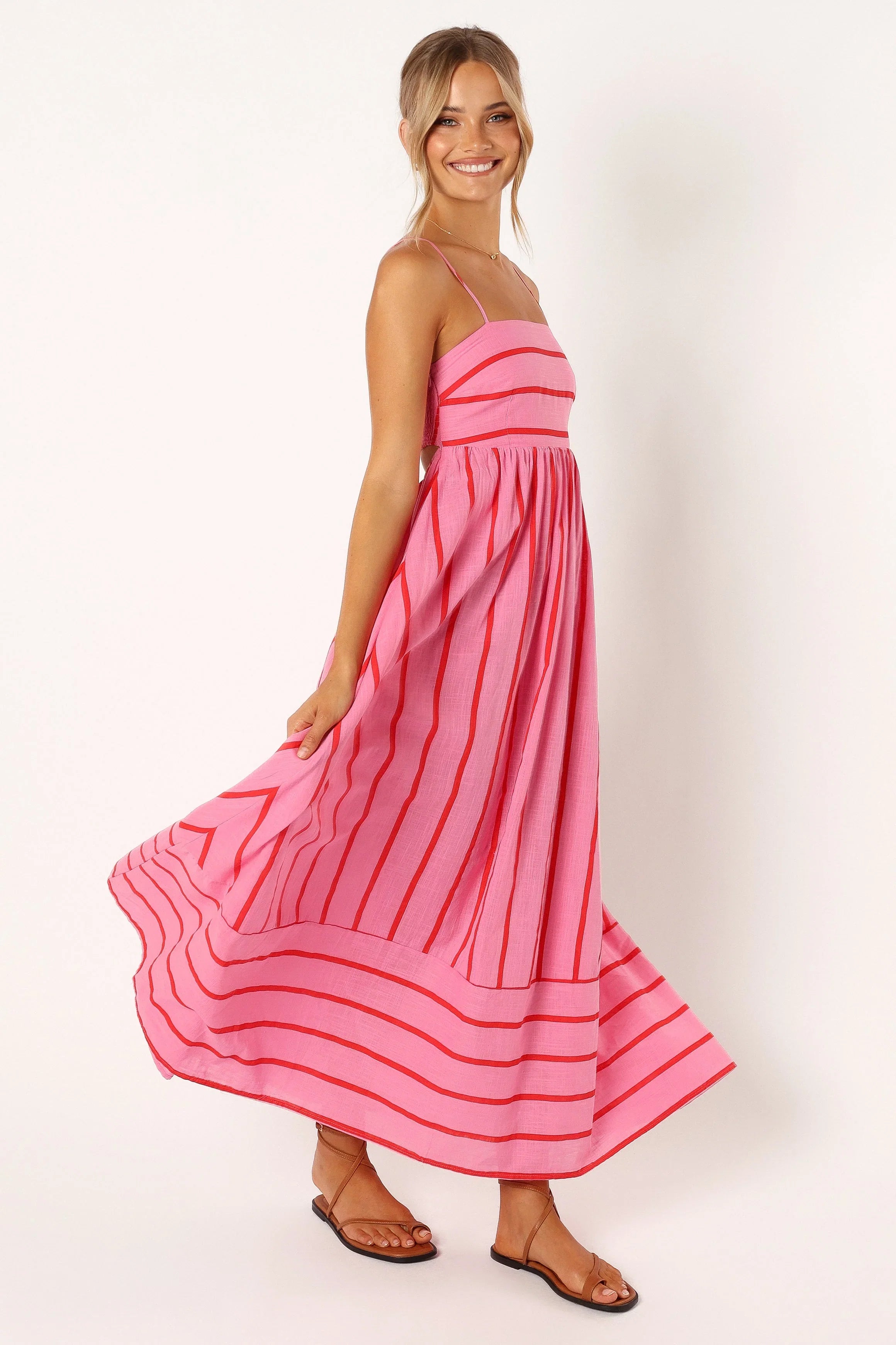 Pixie Maxi Dress Pink Red