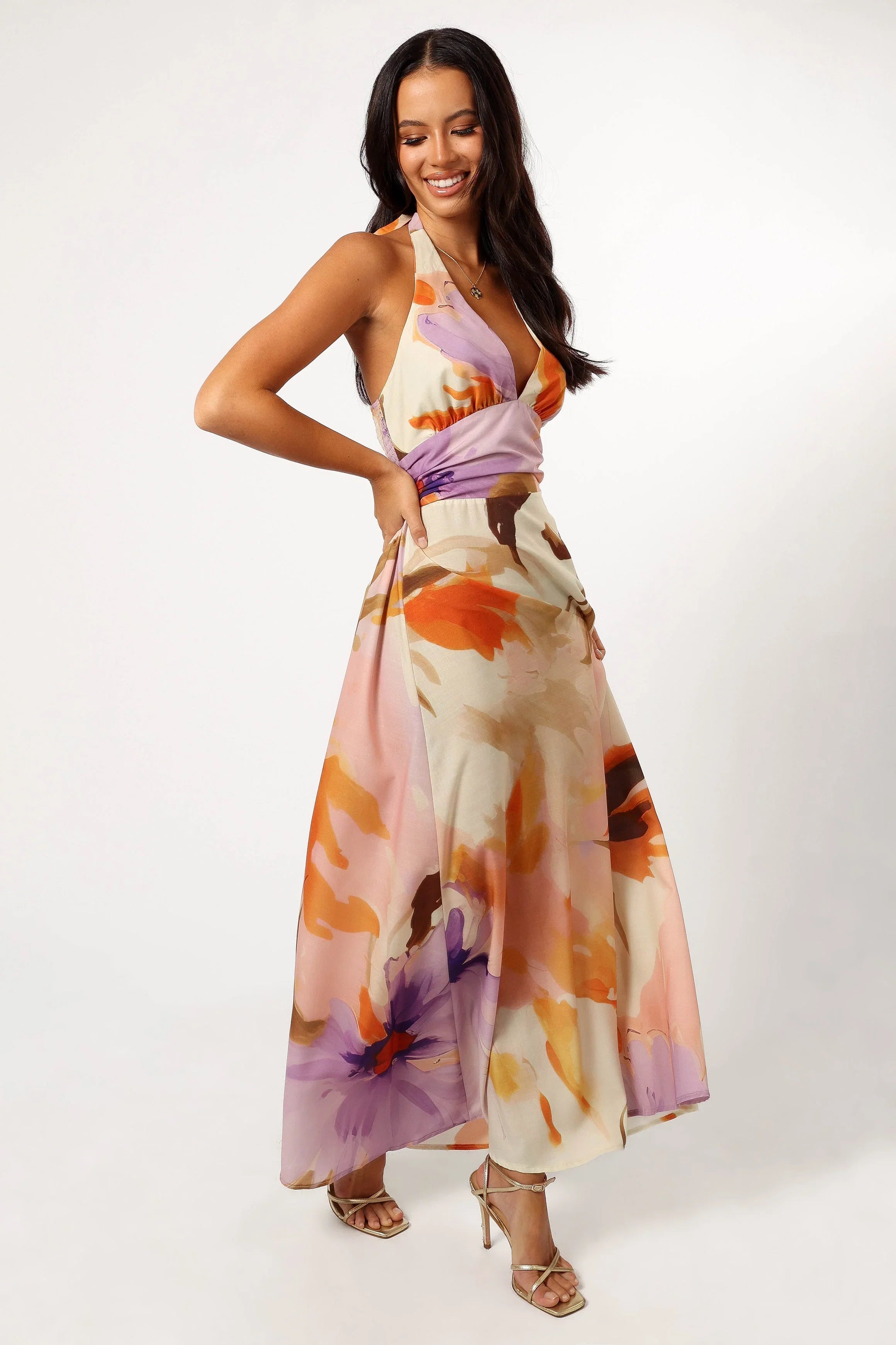 Marie Halterneck Maxi Dress Multi