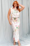 Anabelle Halter Neck Midi Dress White Floral