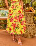 Blossom Sugar Floral Print Maxi Skirt