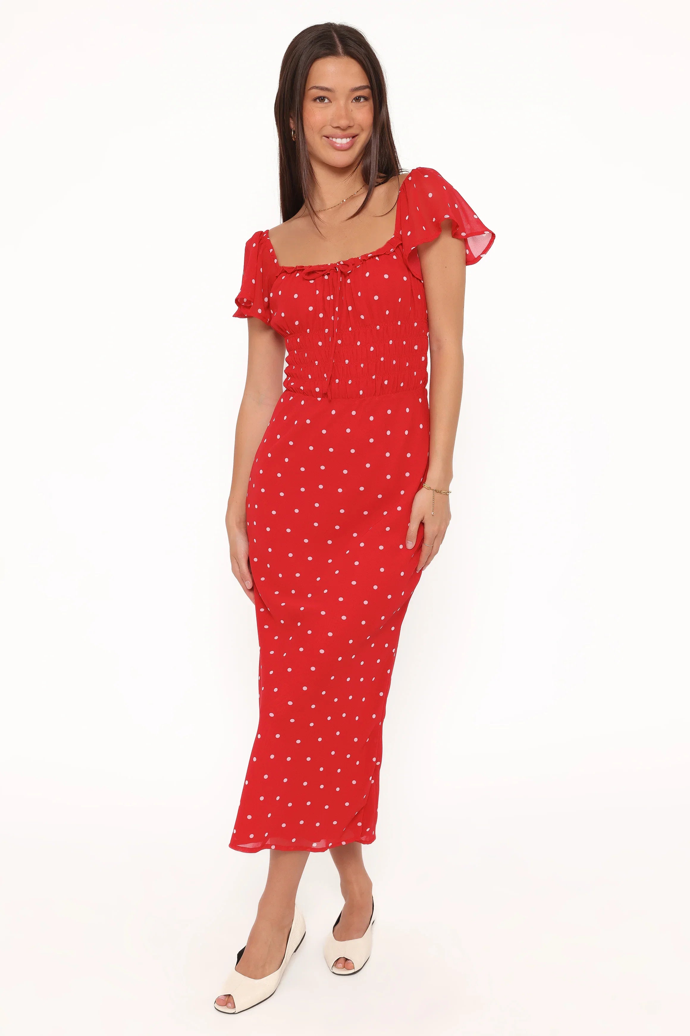 Sherrie Maxi Dress Red Polka Dot