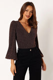 Wander Long Sleeve Bodysuit Bronze