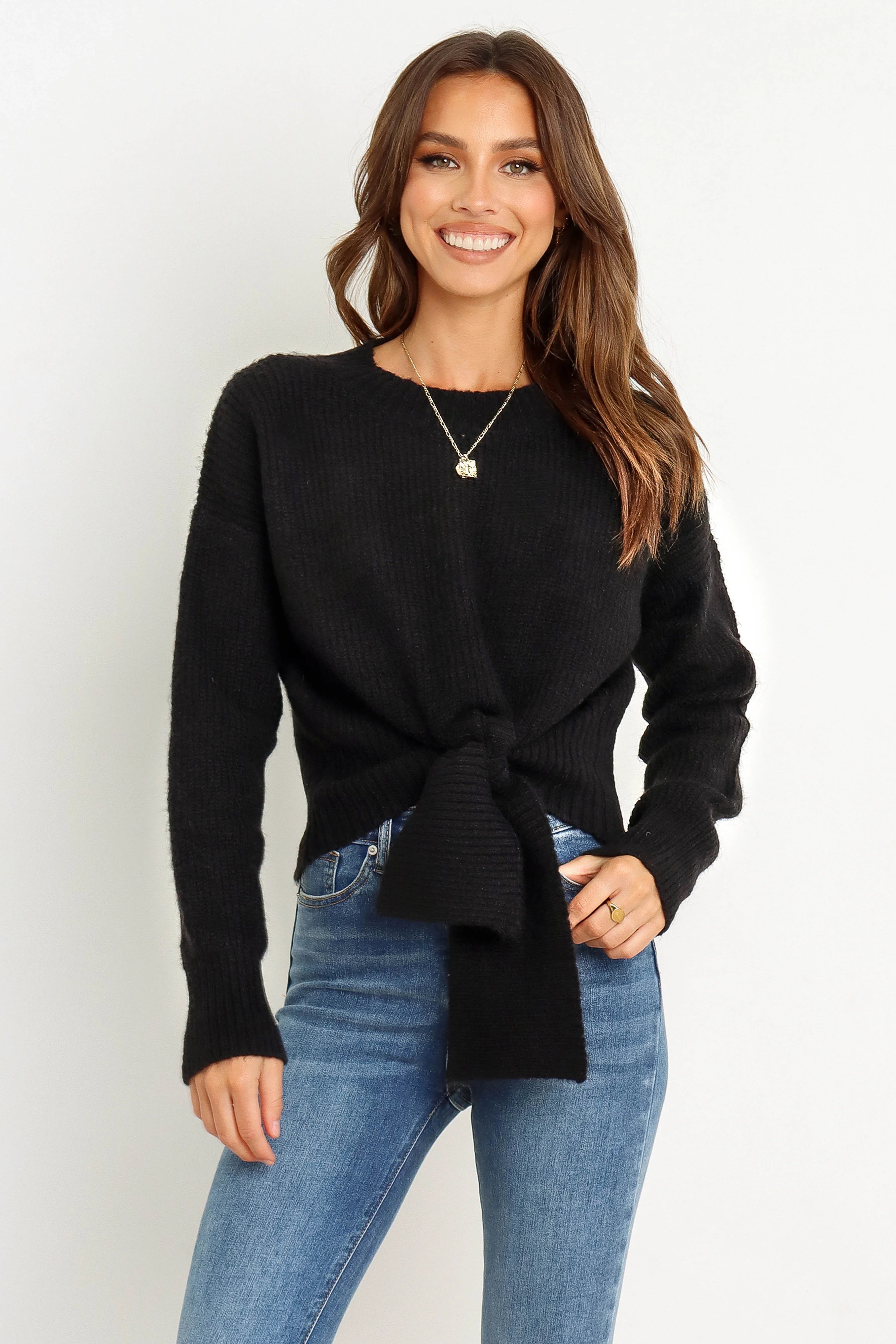 Captivate Knit Sweater Black