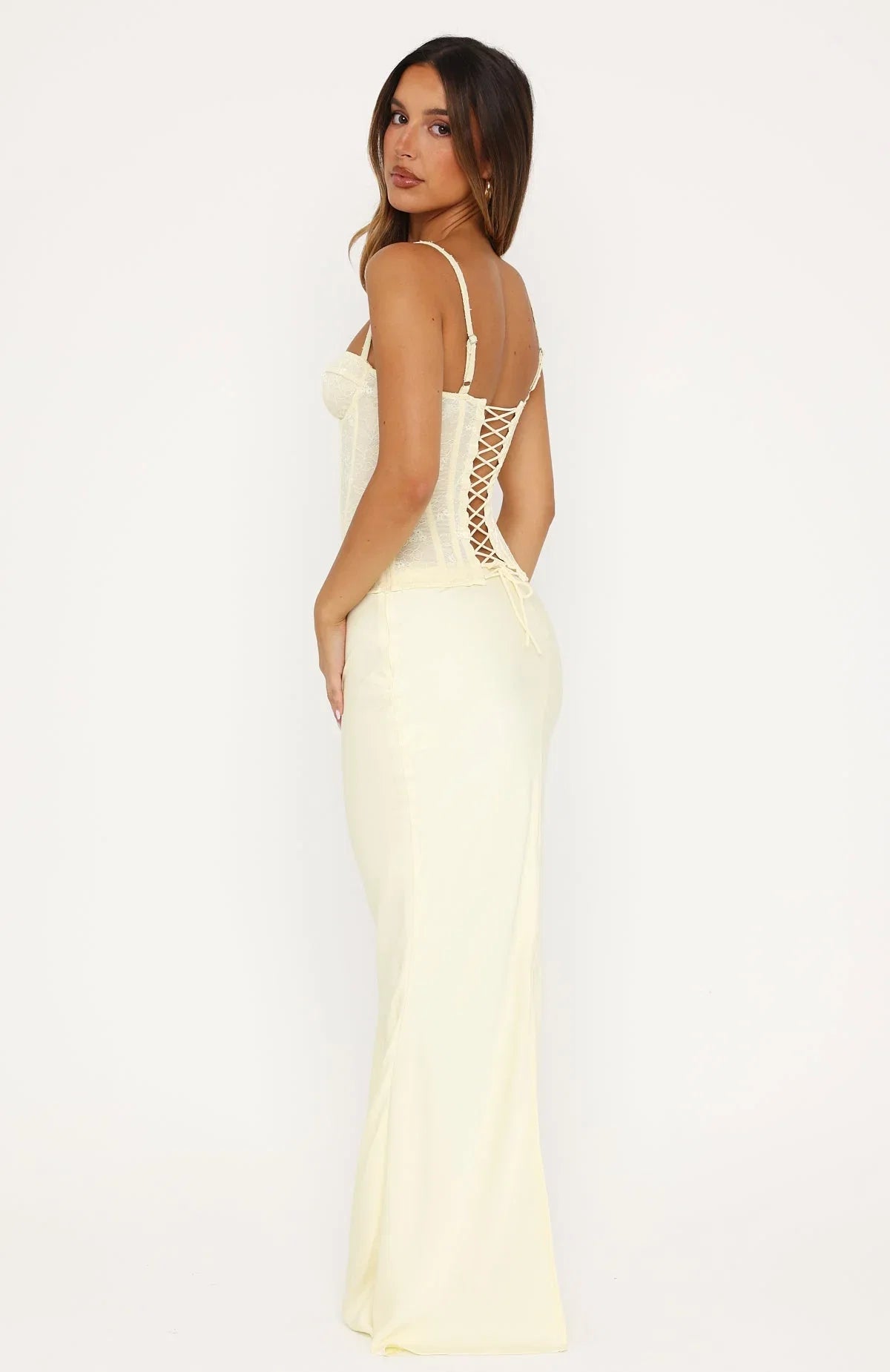 Forever Starts Now Maxi Skirt Lemon
