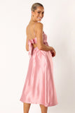 Teagan Bow Back Midi Dress Soft Pink