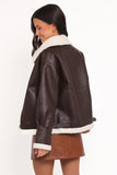 Baxter Shearling Lined Jacket Brown