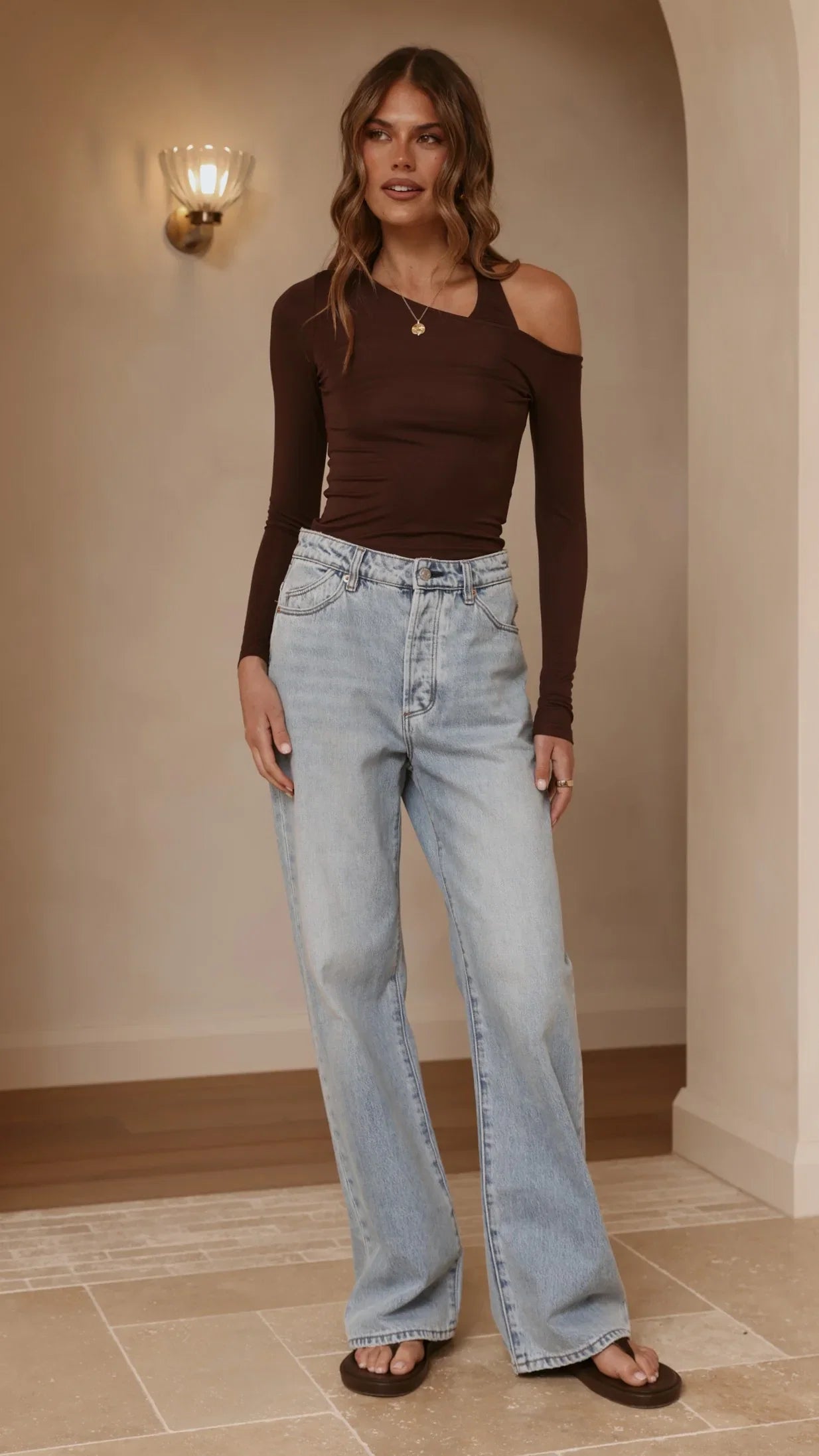 Romy Long Sleeve Top Chocolate