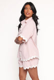 Wilson Short Set Peach Stripe White