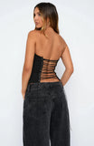 Vixens Charm Strapless Bustier Black