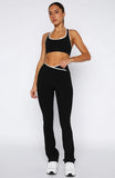 Reflex Flare Leggings Black White
