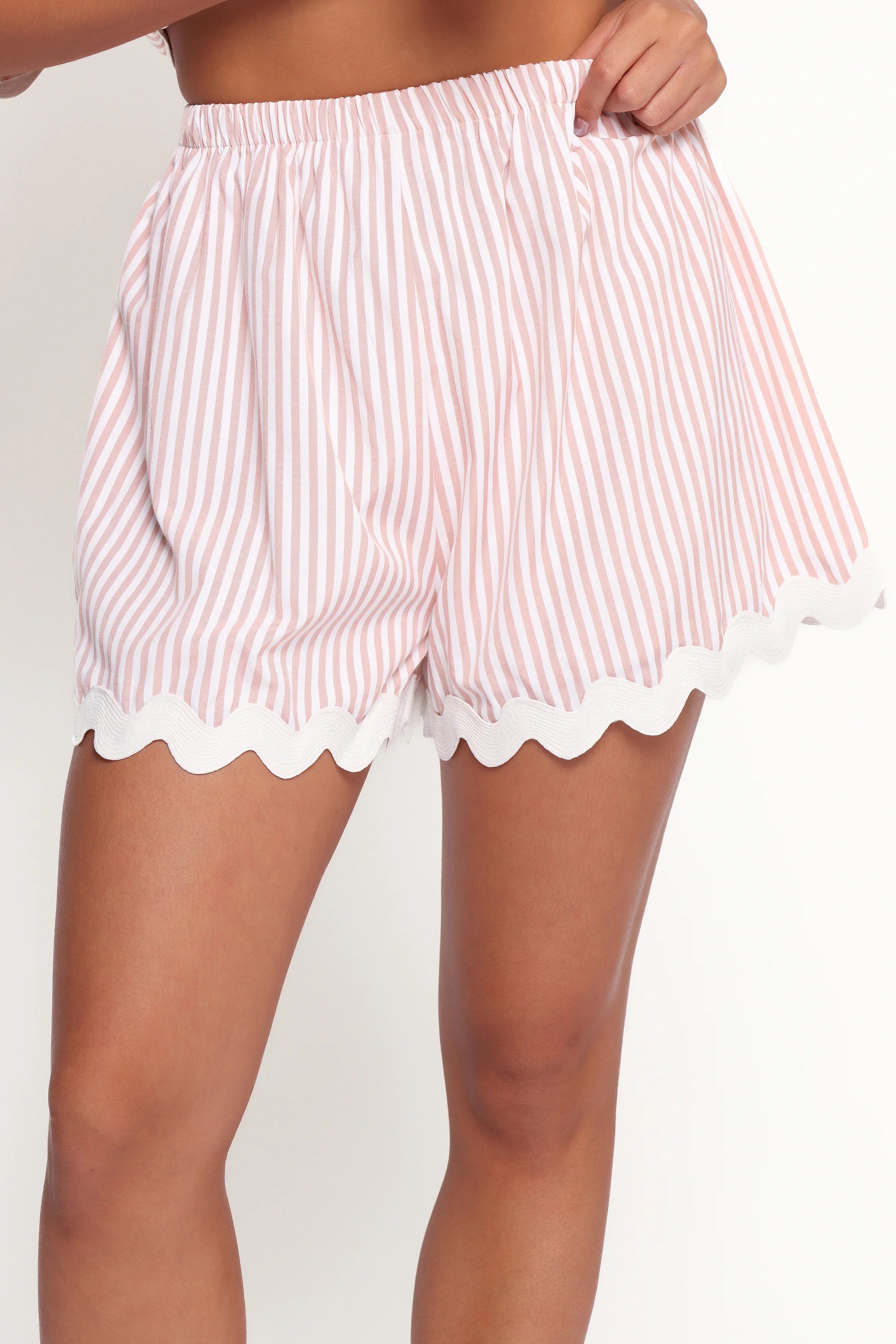 Wilson Short Set Peach Stripe White