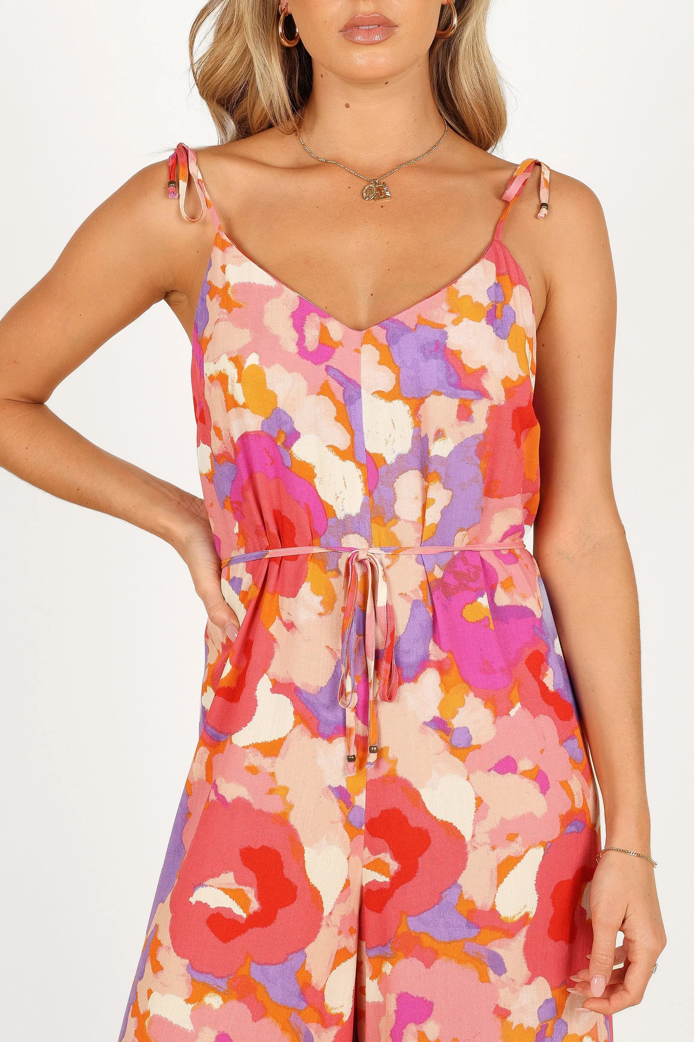 Zahara Wide Leg Jumpsuit Floral