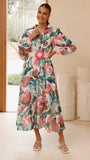 Aida Long Sleeve Maxi Dress Spritz Pink