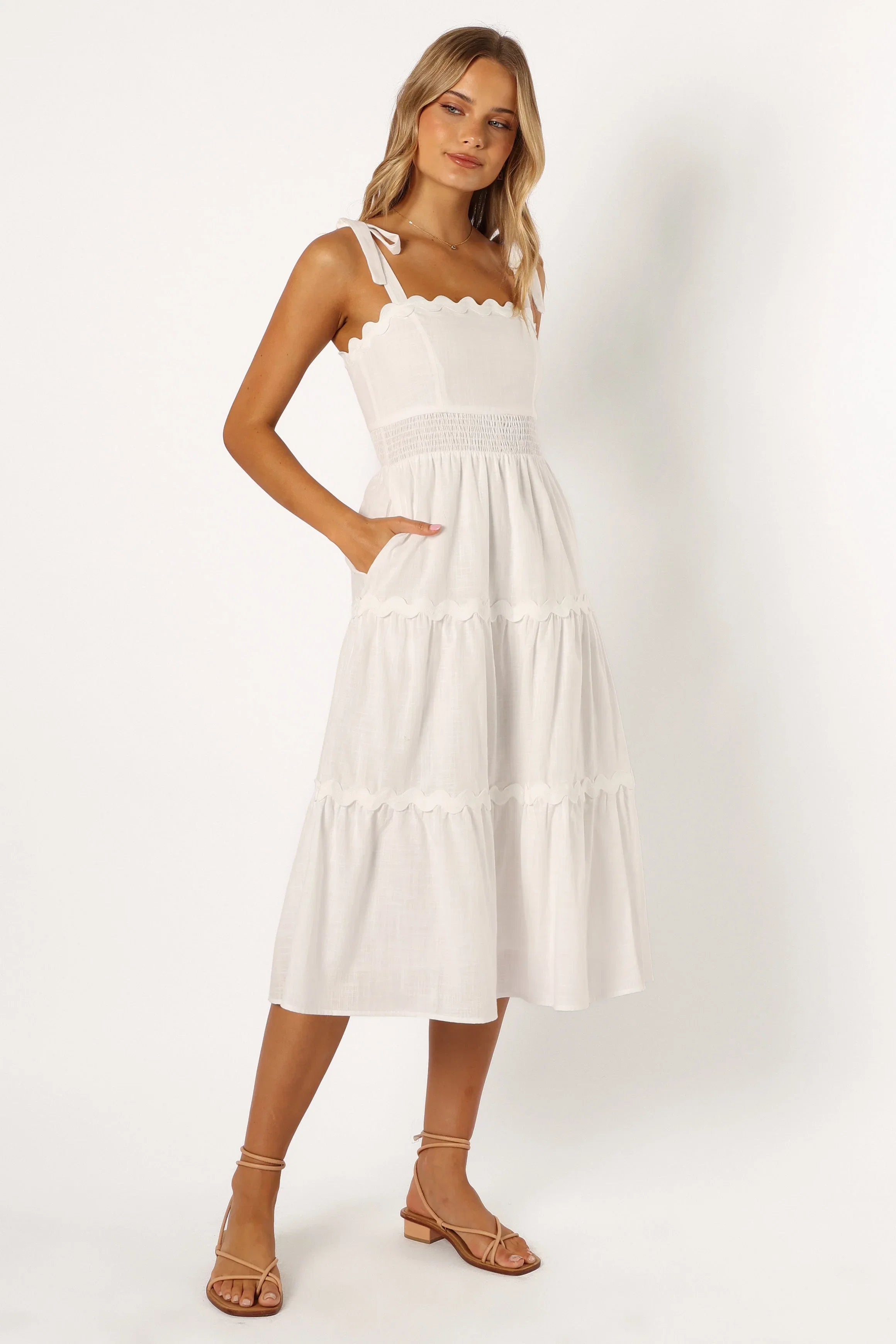 Urmi Midi Dress White