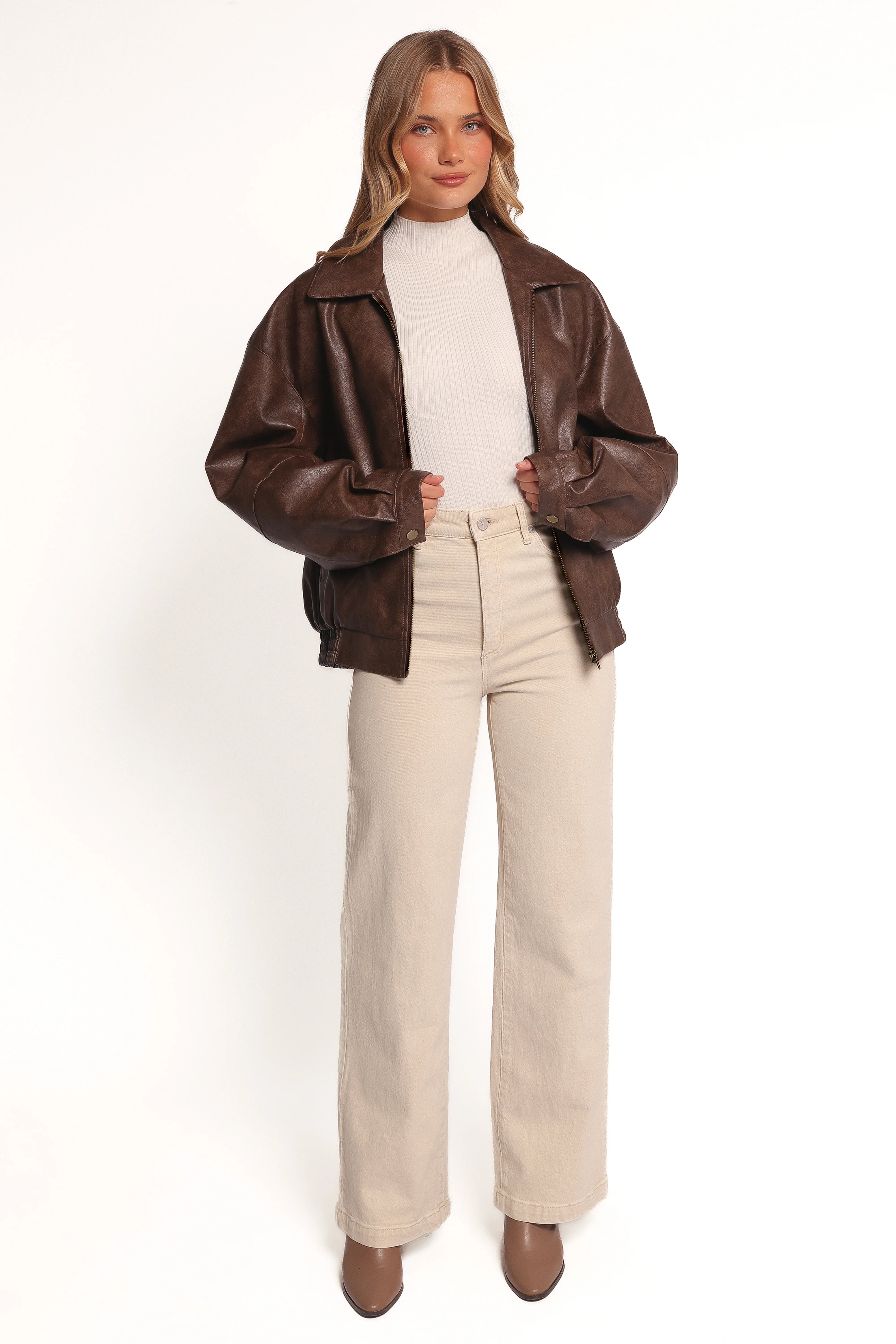 Zoe Bomber Jacket Brown