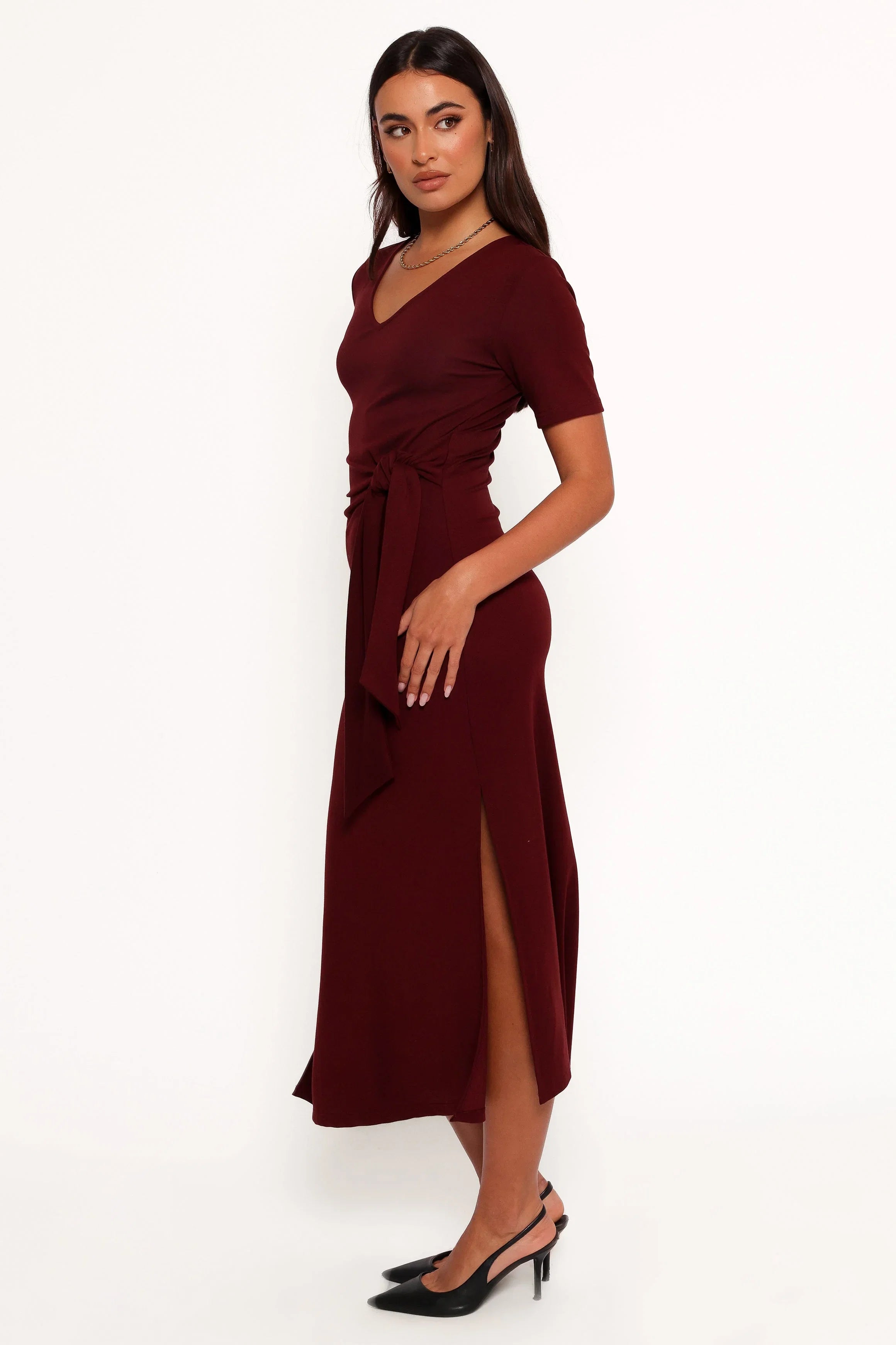 Asha Midi Dress Wine