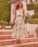 Soft Shift Floral Maxi Circle Skirt