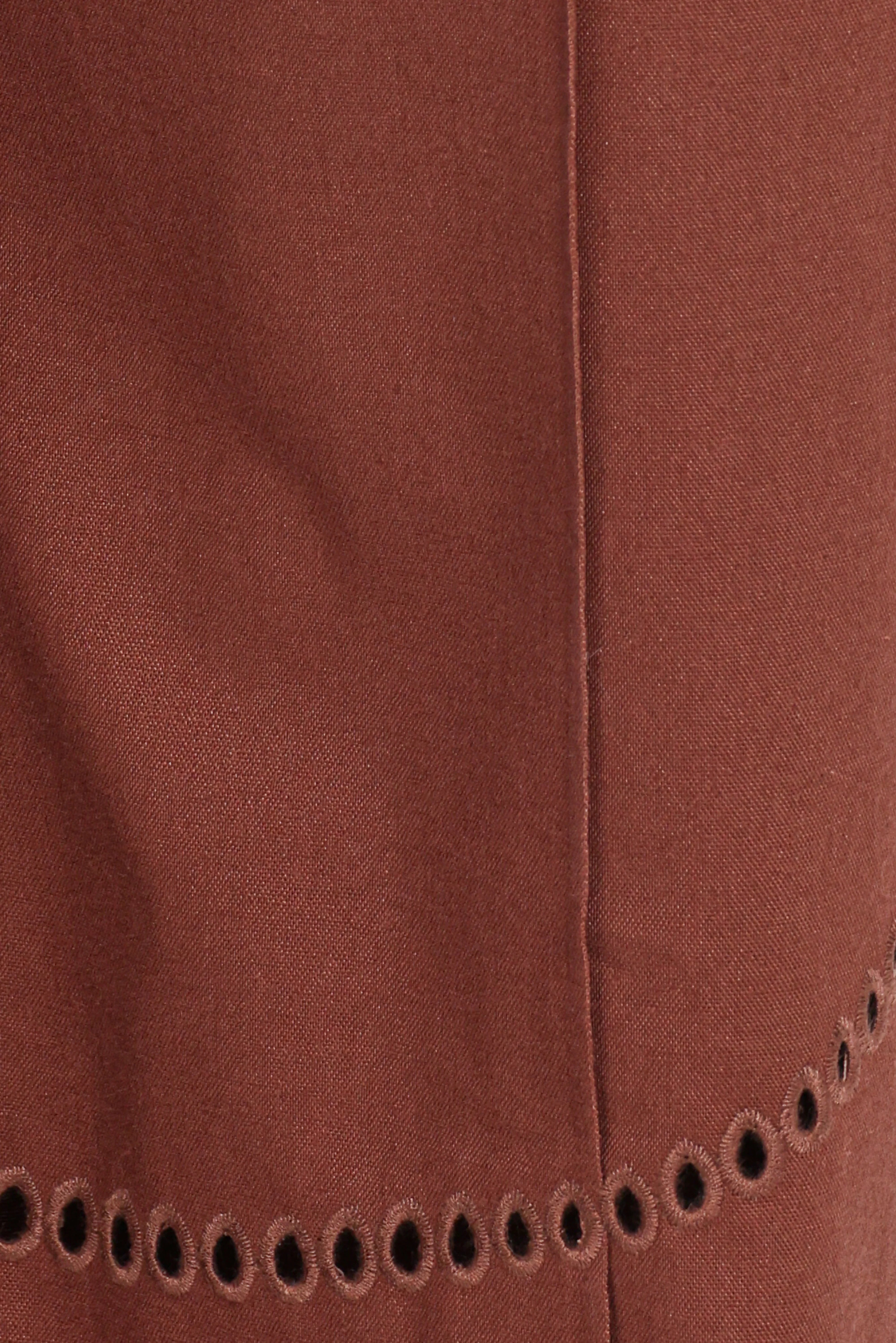 Dalia Eyelet Pant Brown