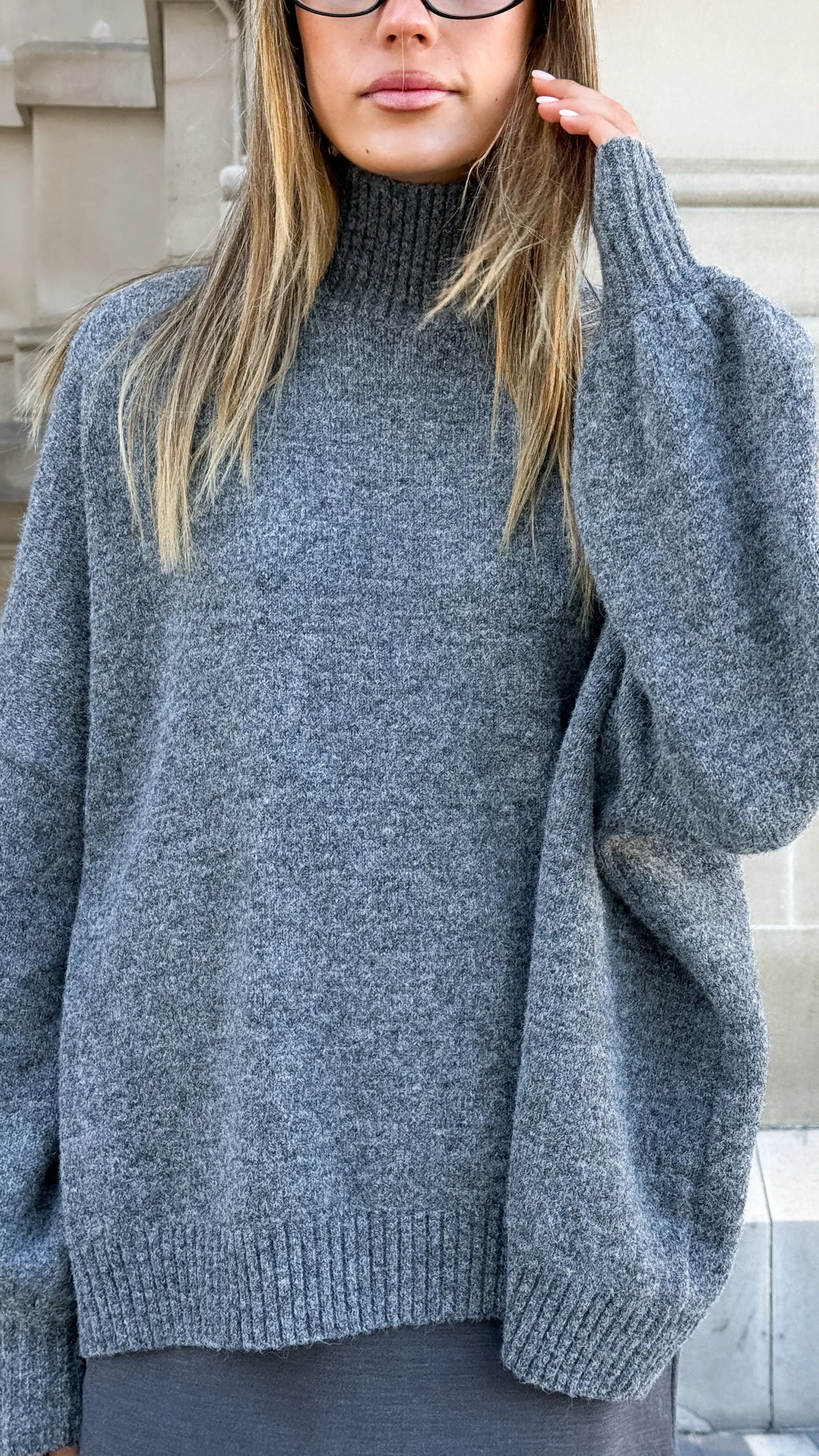 Harita Knitted Sweater Grey