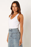 Emily Rib Top White