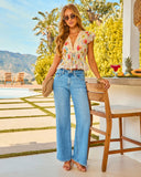 Selia Stretch High Rise Straight Leg Jeans