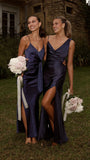 Yasmeen Tie Front Maxi Dress Navy