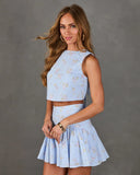 Springtime Sketch Floral Eyelet Top