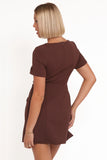 Tanis Mini Dress Brown