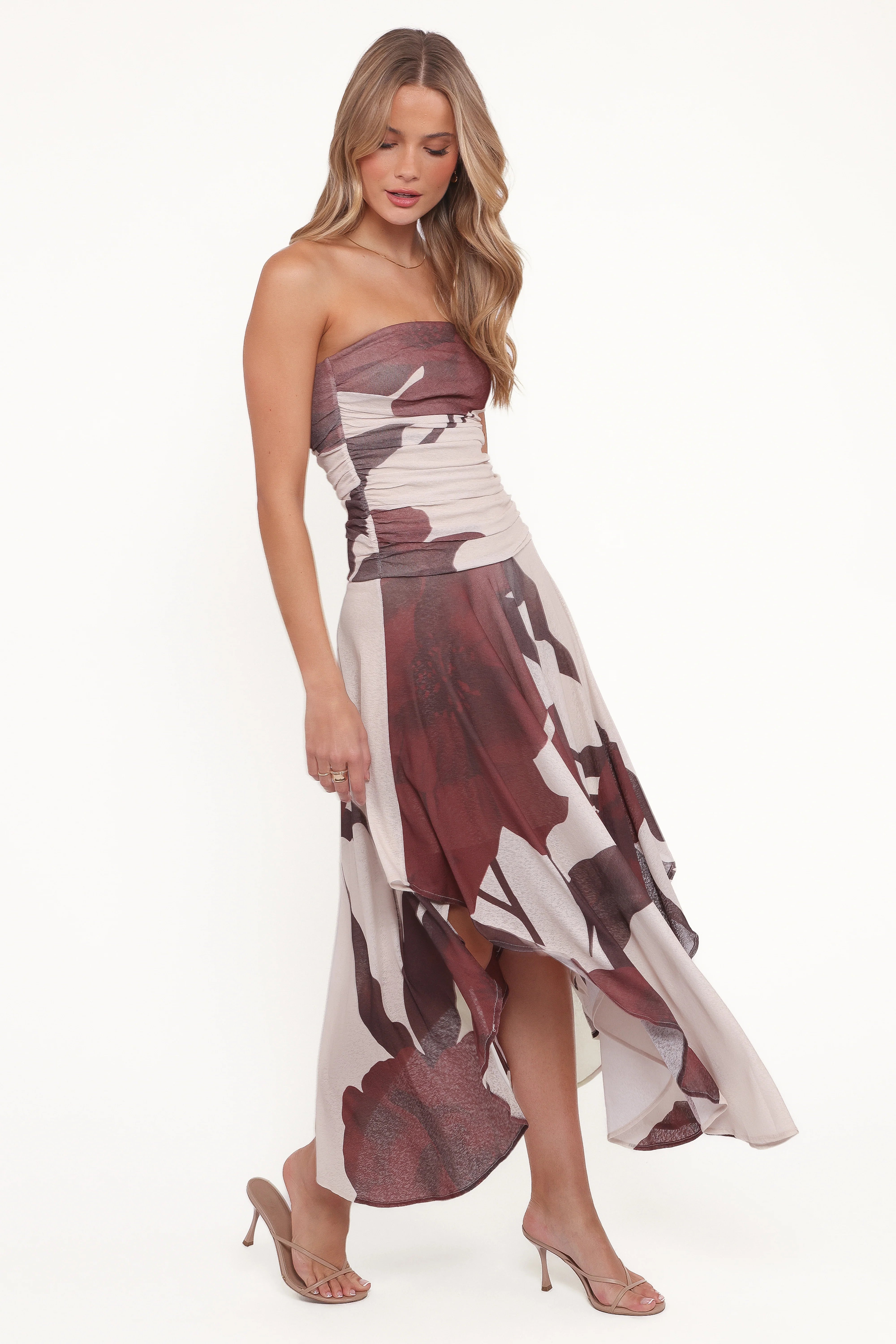 Doreen Midi Dress Brown Floral