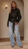 Marzia Tie Waist Jacket Black