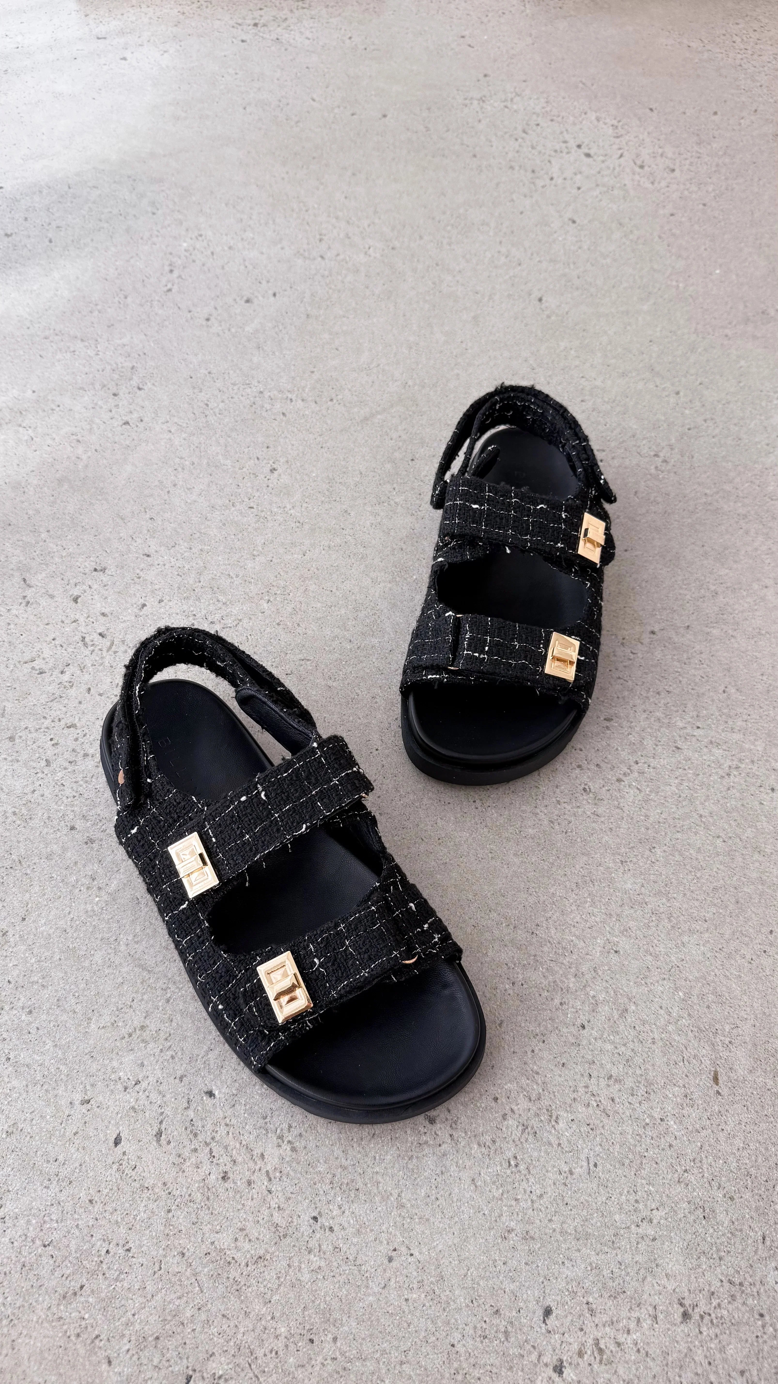 Lillian Flats Black Boucle