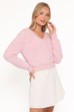 Evelin Cropped Cardigan Pink