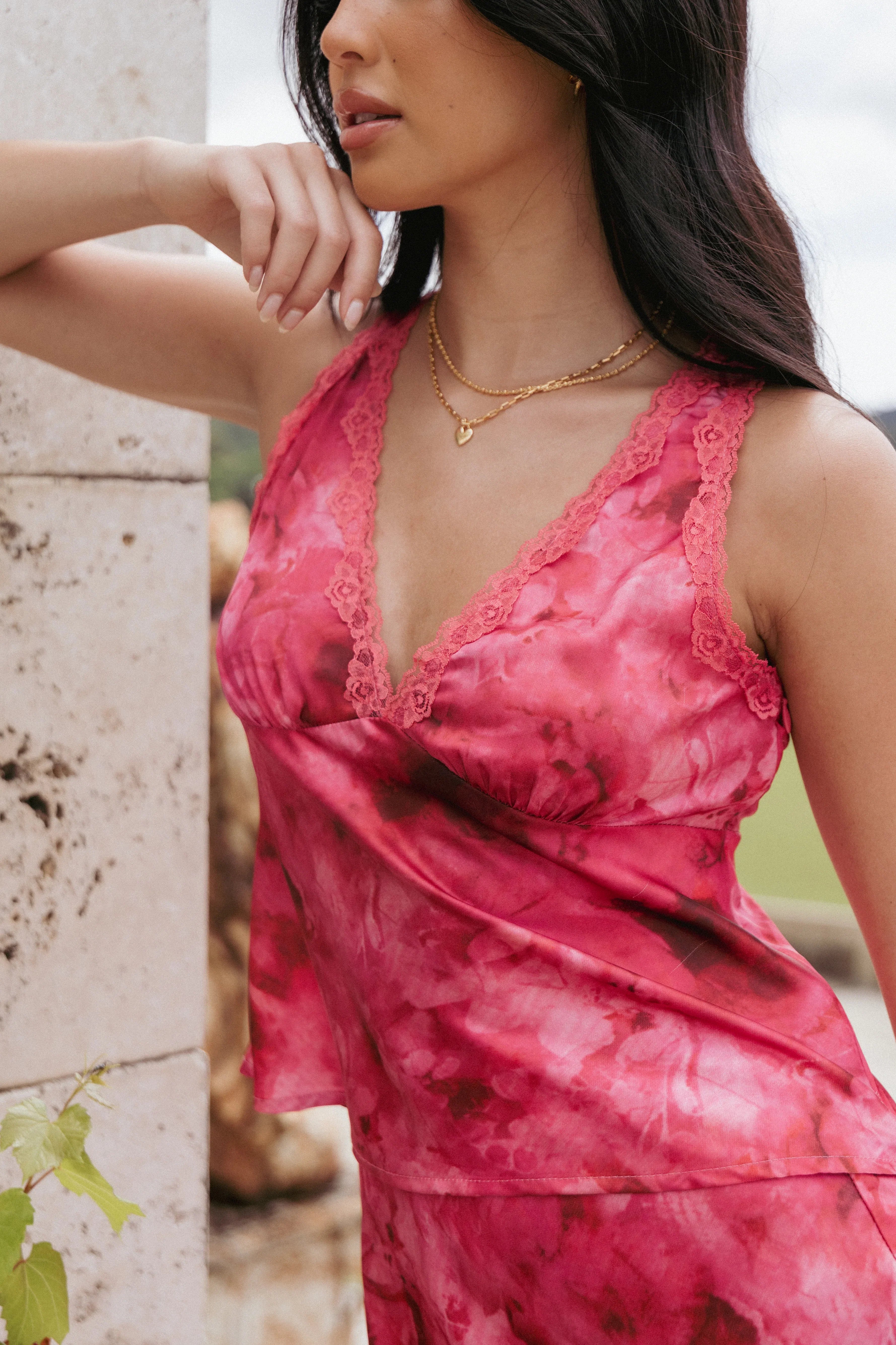 Kelso Top Red Print