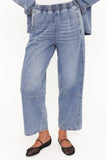 Sophie Cropped Barrel Jean Medium Wash