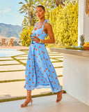 Beach Stroll Polka Dot Halter Midi Dress