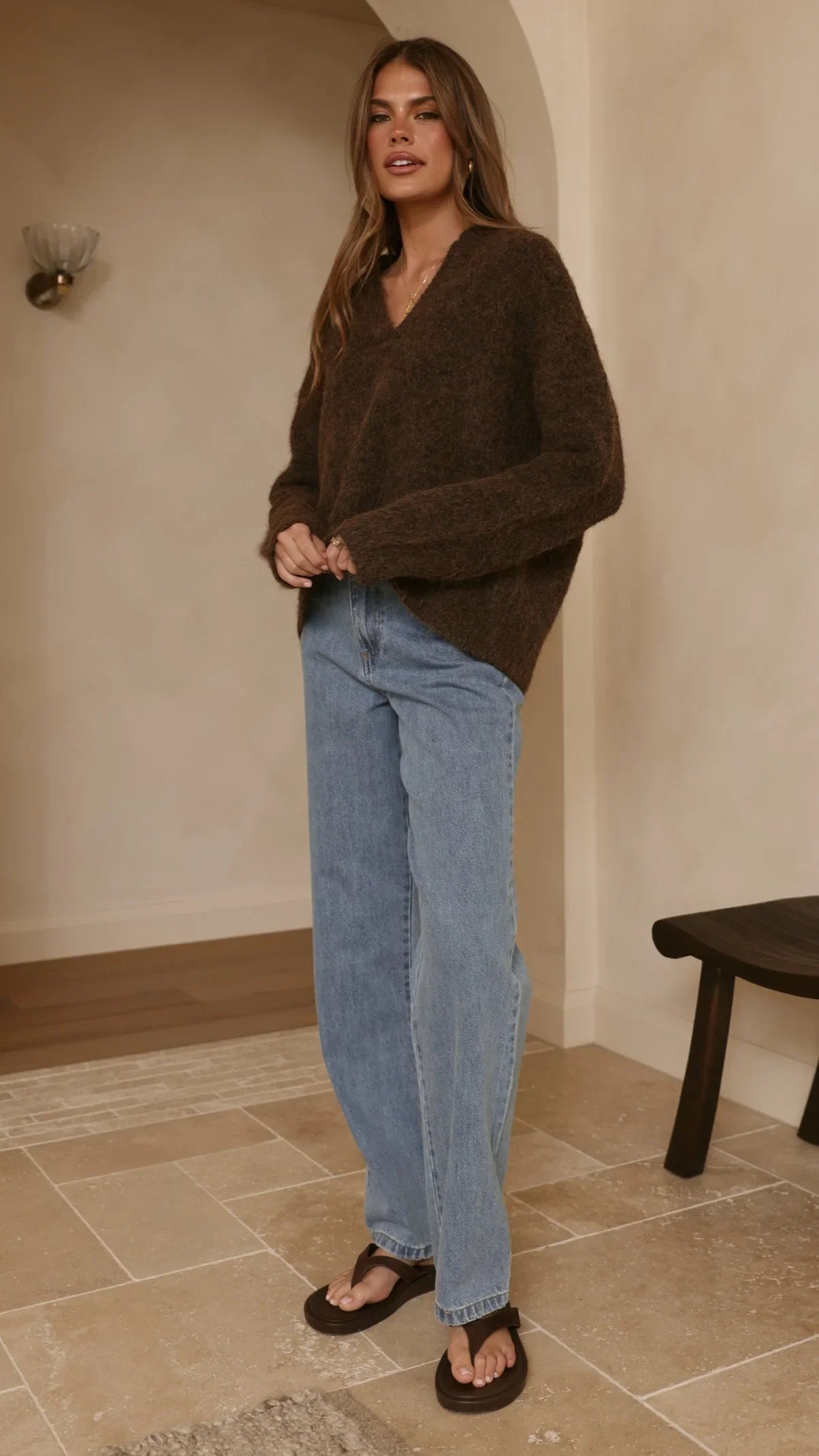 Kouvr Knit Sweater Brown