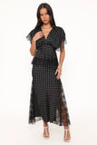 Ailbhe Lace Skirt Black Polka Dot