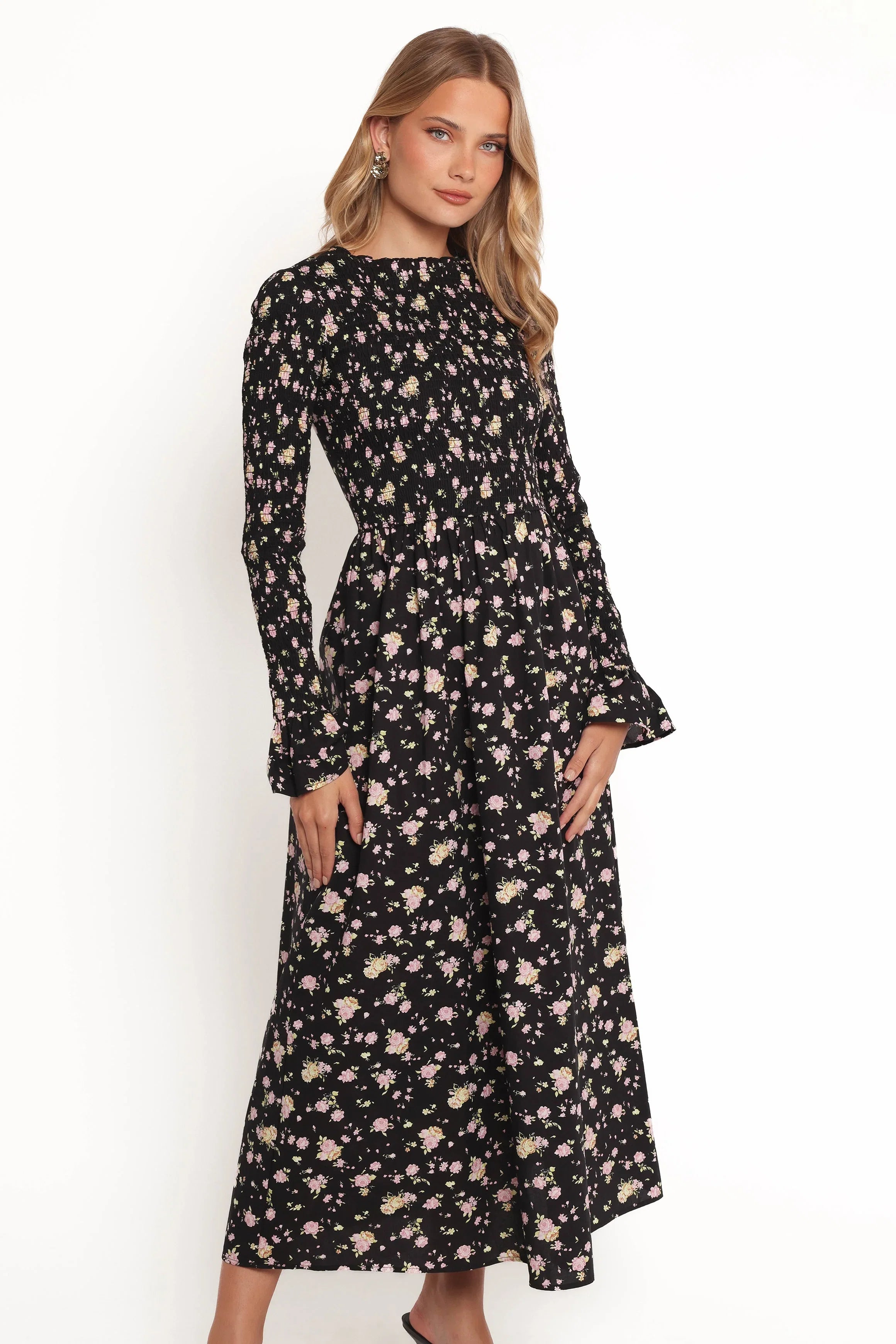 Mairead Maxi Dress Black Floral
