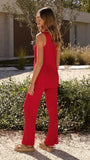 Megan Knit Pants Red