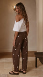 Cleora Barrel Jeans Chocolate Polka