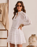 Lorenia Eyelet Lace Mini Dress