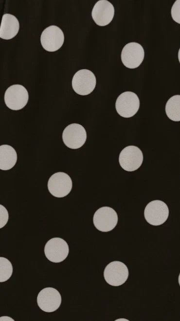 Onella Semi Sheer Maxi Skirt Black White Polka Dot
