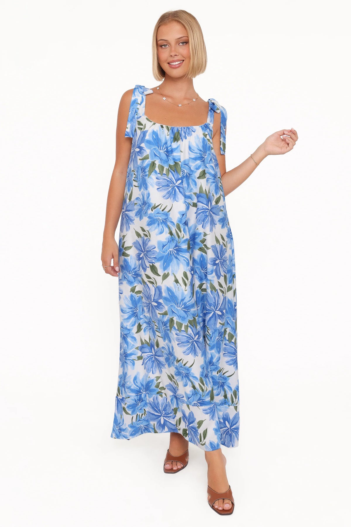 Amber Maxi Dress Blue Floral