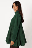 Minia Long Sleeve Mini Dress Hunter Green