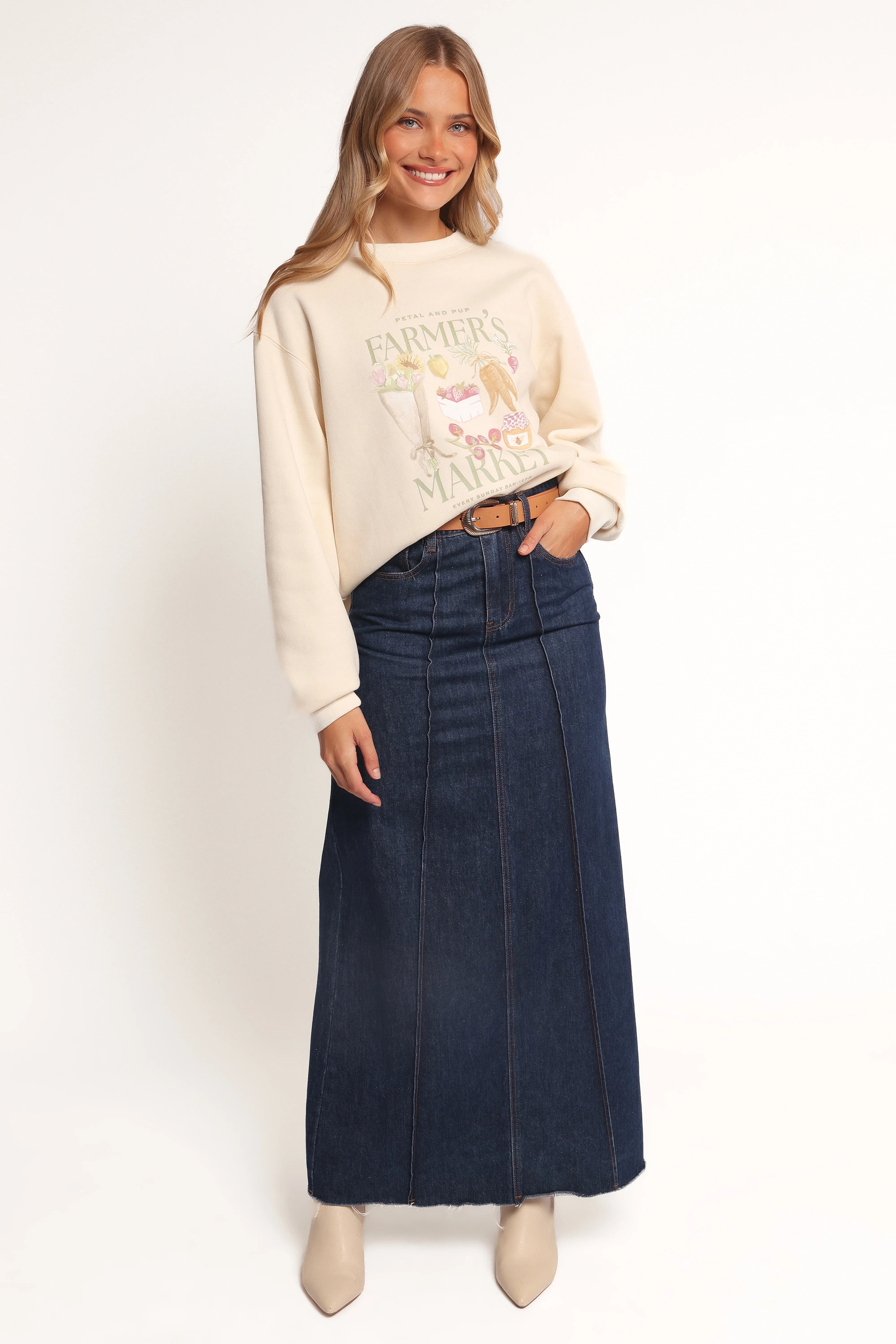 Farmers Market Sweatshirt Cream