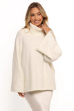 Bindy Cowlneck Knit Sweater White