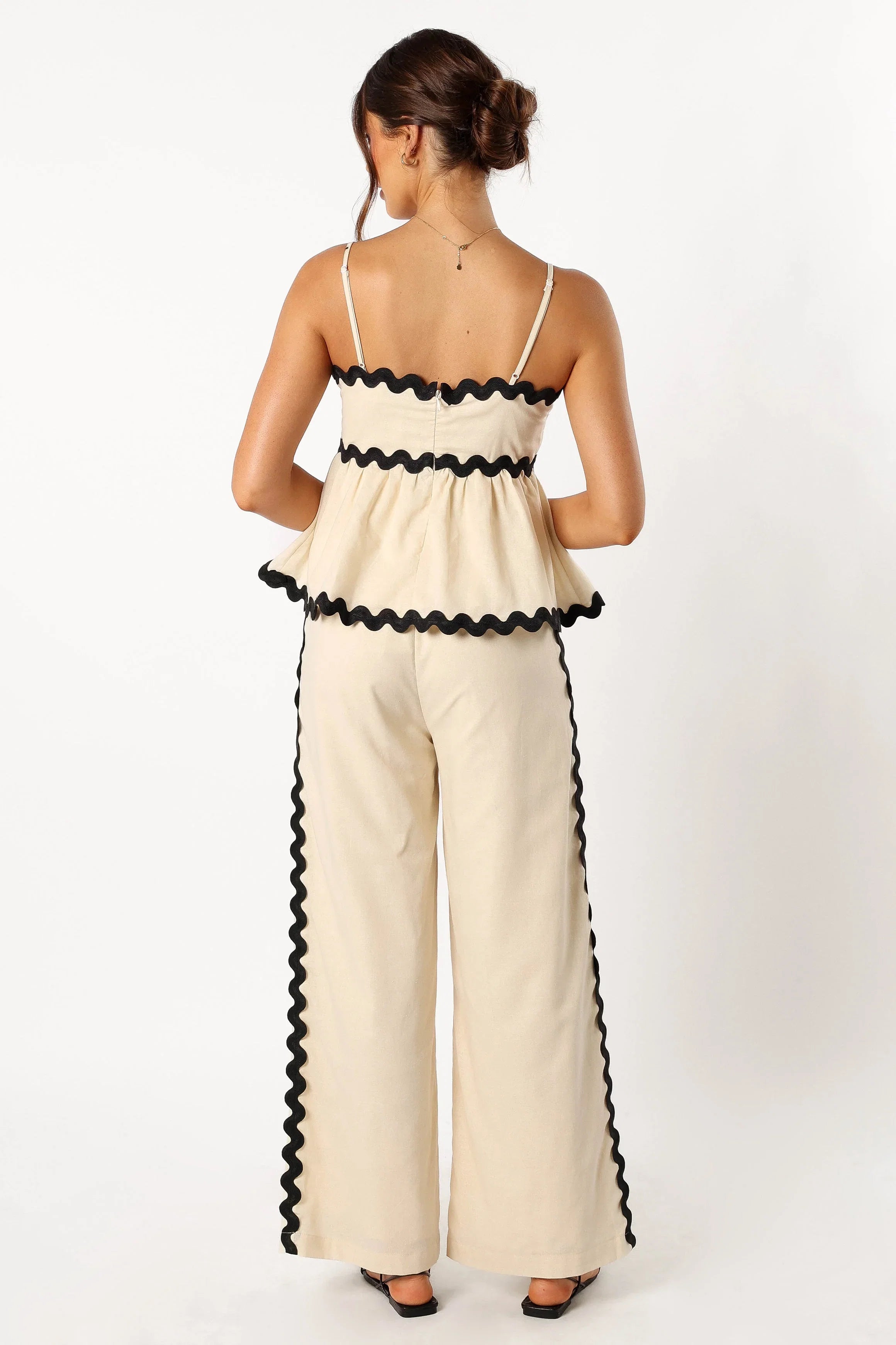 Mollymook Pants Cream Black